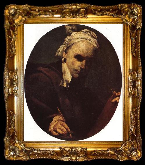 framed  CRESPI, Giuseppe Maria Self-Portrait, ta009-2